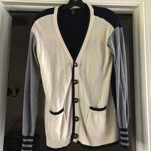 Blue and White Cardigan Size Medium by Left of Center